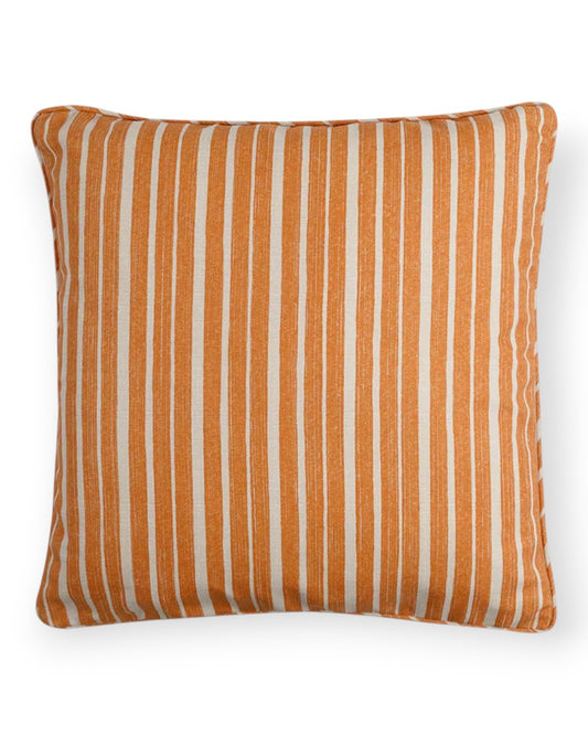 Orange York Stripe Pillow Outdoor 17" x 17"