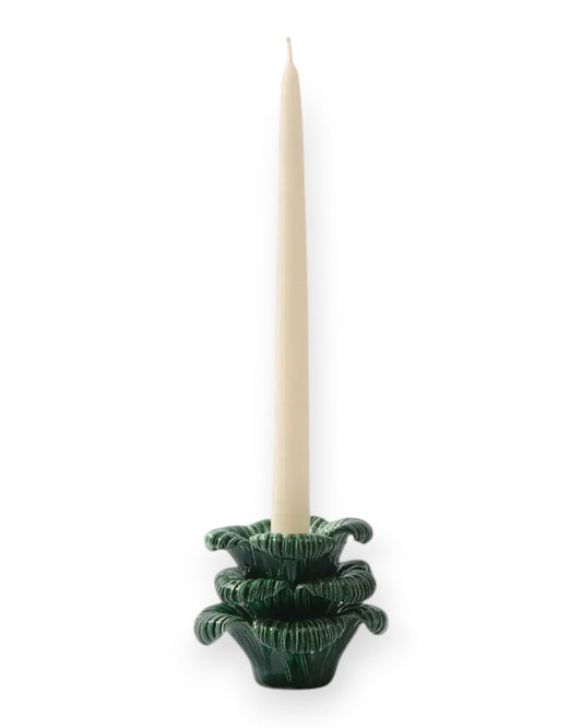Mini Flower Candle Holder Magnolia Green/Peacock