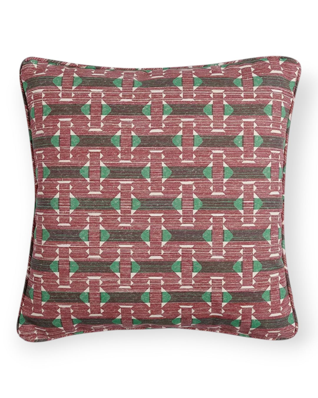 Red Sicily Pillow Outdoor 17" x 17"