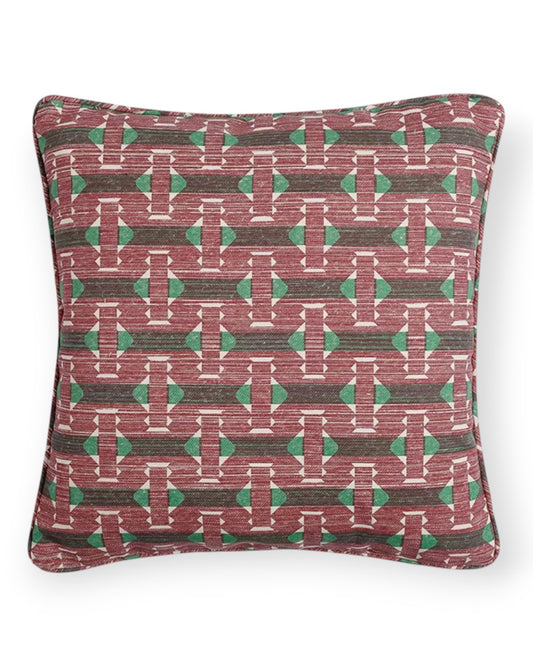 Red Sicily Pillow Outdoor 17" x 17"