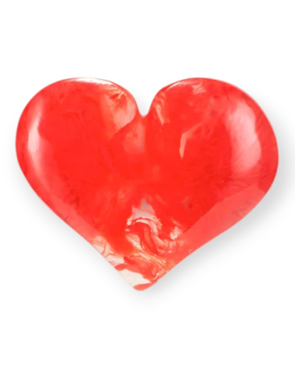 Birdie by Nina Liddle Design red heart-shaped resin napkin ring for table settings