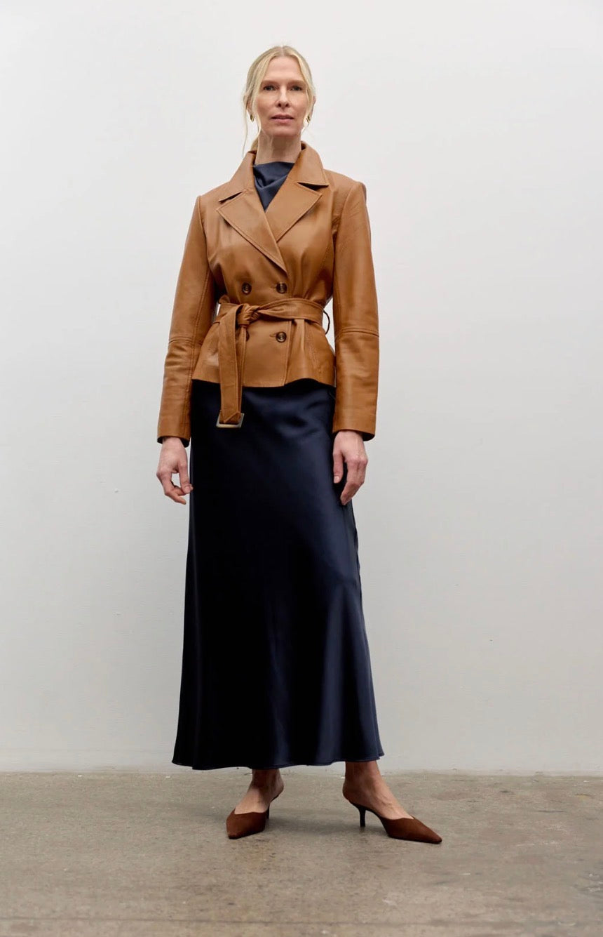 Belted Leather Jacket