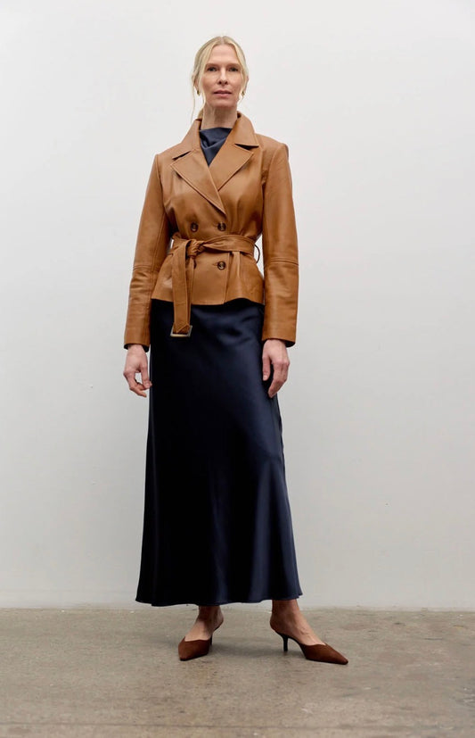 Belted Leather Jacket