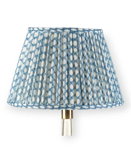 Blue Wicker Round Lampshade 4.5”
