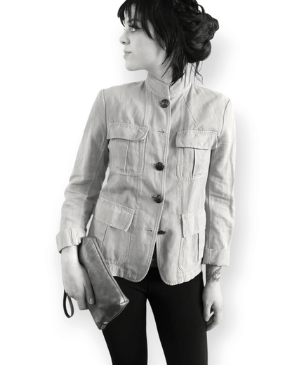 Birdie by Nina Liddle Design Pinched Bottom Traveler small clutch with antique silver hardware and wrist strap