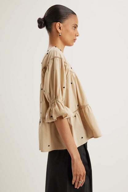 Sol Top with French Knots