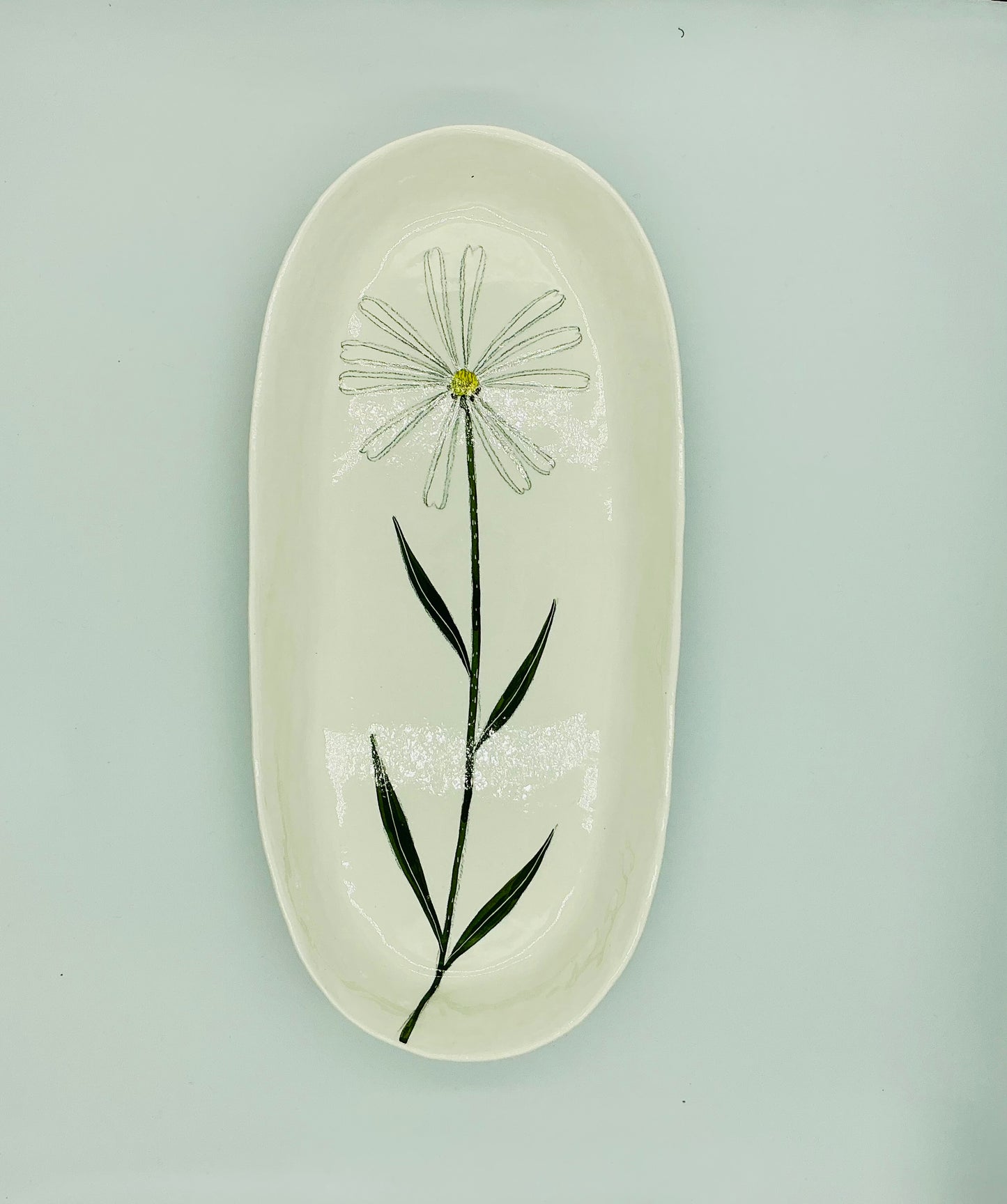 Large Oval Platter - African Daisy
