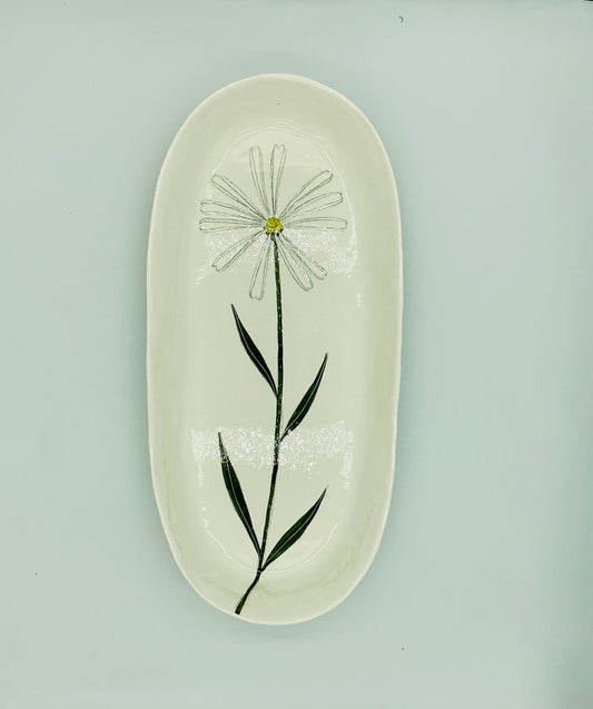 Large Oval Platter - African Daisy
