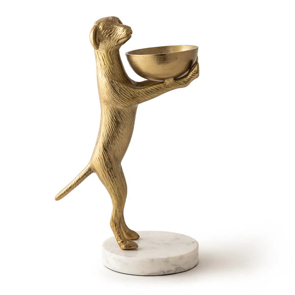 Standing Dog with a Bowl