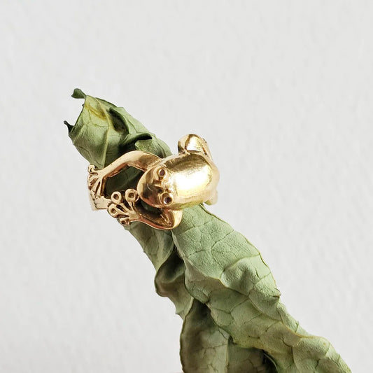 Brass Frog Animal Ring