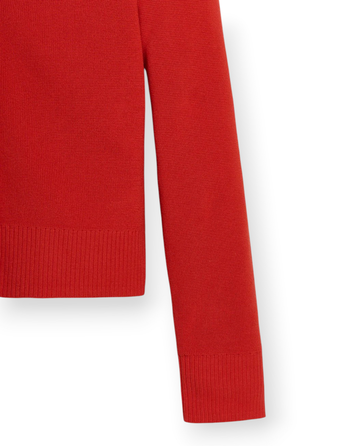 Birdie by Nina Liddle Design red Egyptian cotton cardigan featuring a slim fit and ribbed hem and cuff detail.