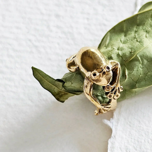 Brass Frog Animal Ring