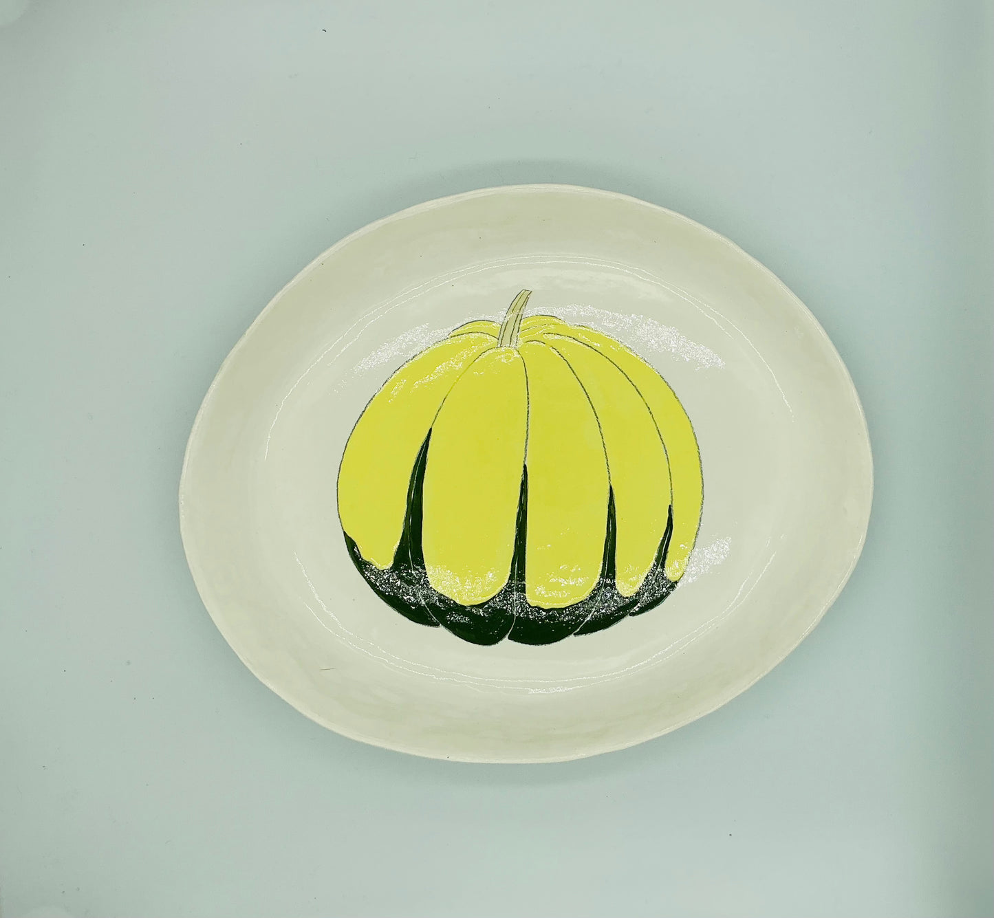 Large Oval Platter - Pumpkin Theme