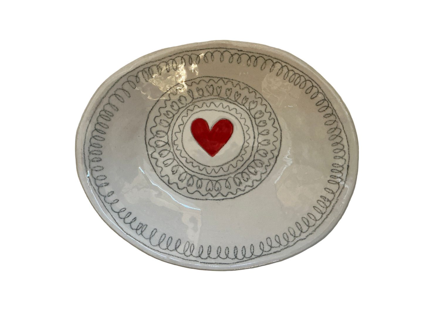 Oval Heart Dish