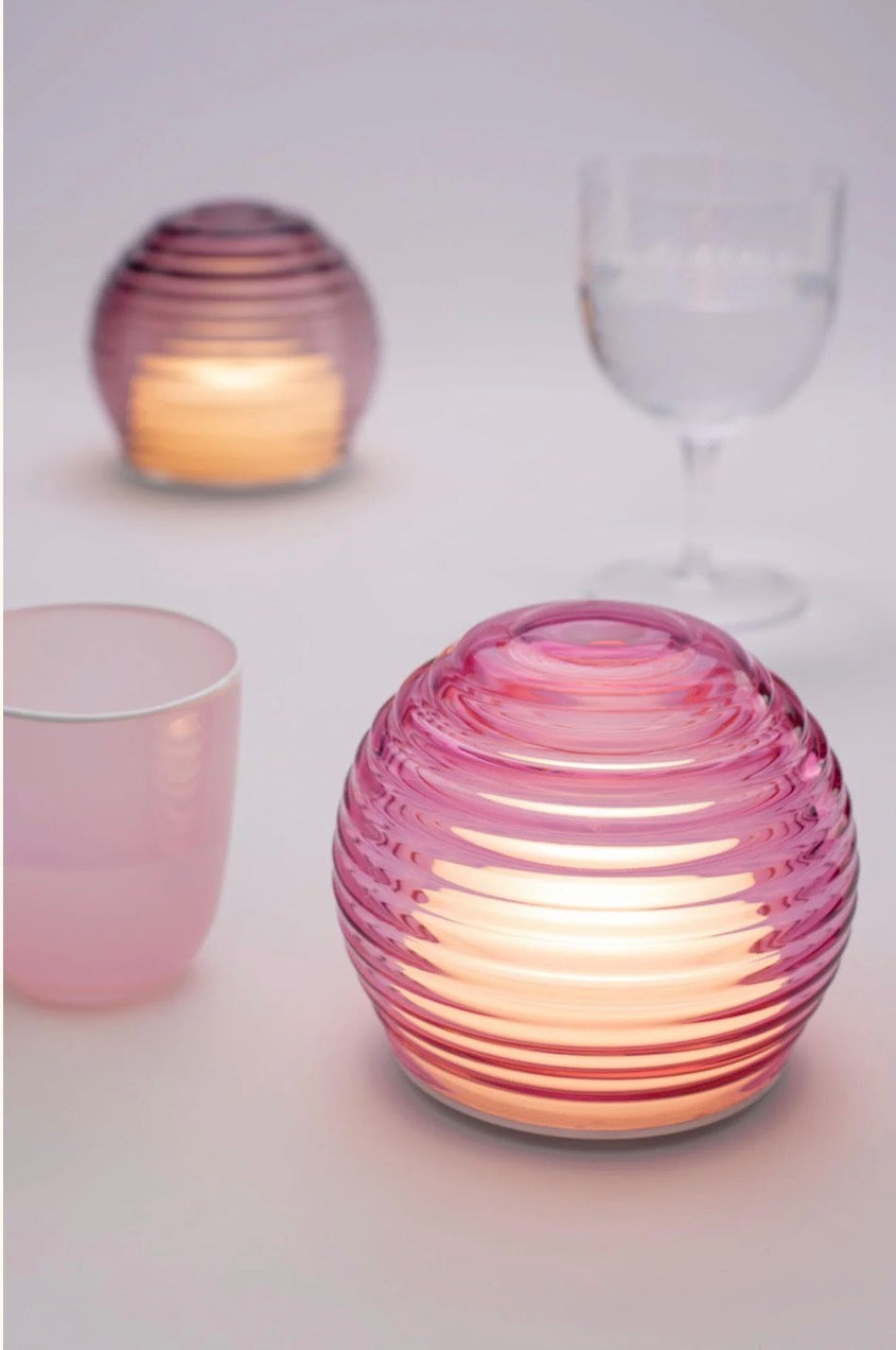 Curved Glass Portable Table Light
