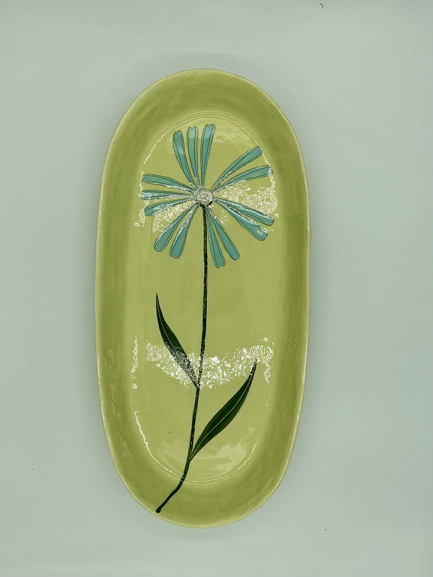 Large Oval Platter - African Daisy
