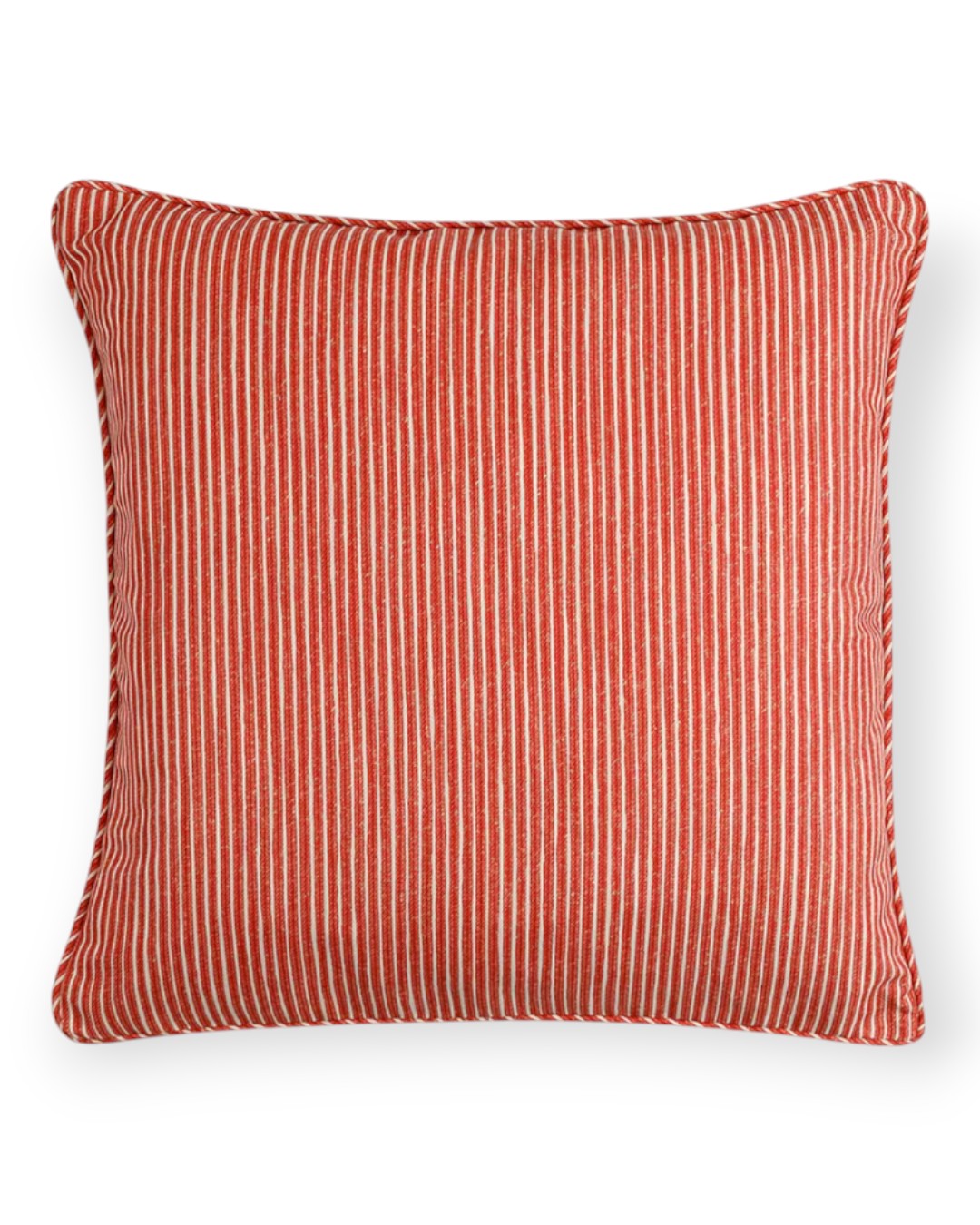 Red Poulton Stripe Pillow Outdoor 17" x 17"