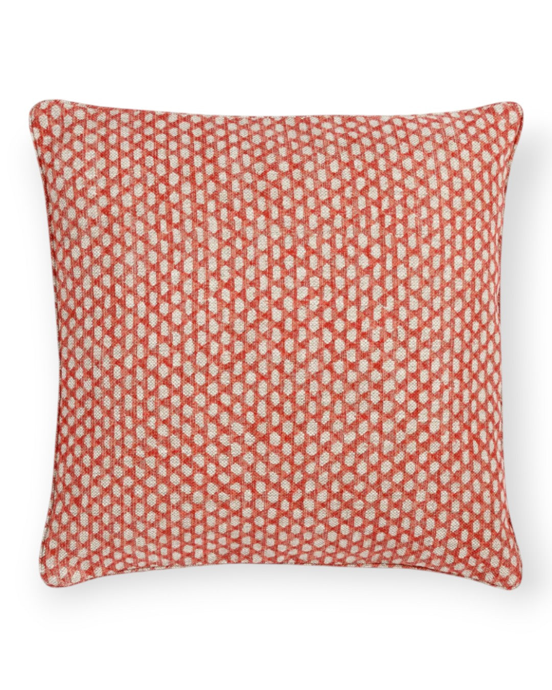 Red Wicker Pillow 17" x 17"
