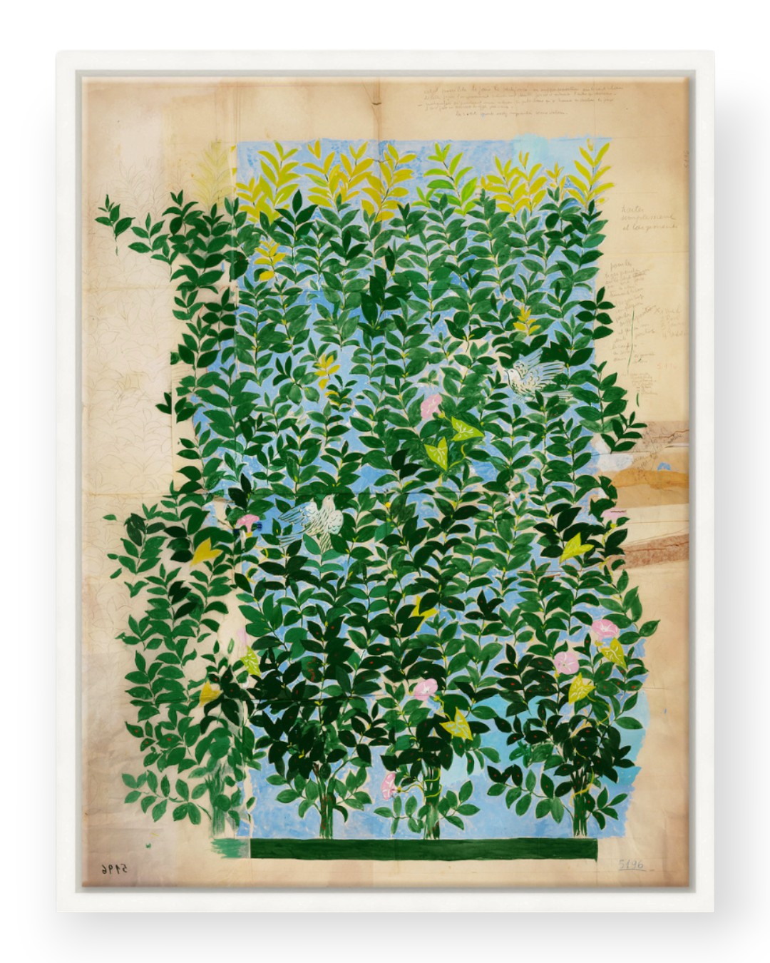 Green Leaves 13.5"x17.5"