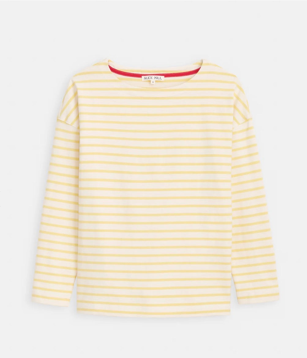 Avignon Boatneck Striped Tee in Cotton