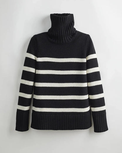The Wynn Striped Cotton Turtleneck