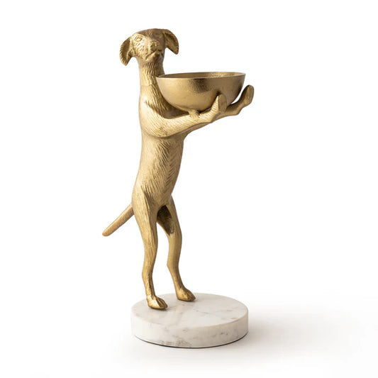 Standing Dog with a Bowl