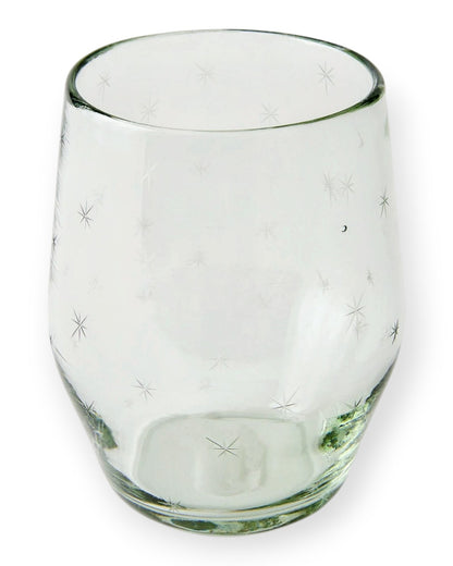 Stemless Wine Glass Signature 7 (stripes) - Clear