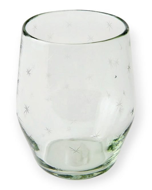 Stemless Wine Glass Signature 7 (stripes) - Clear