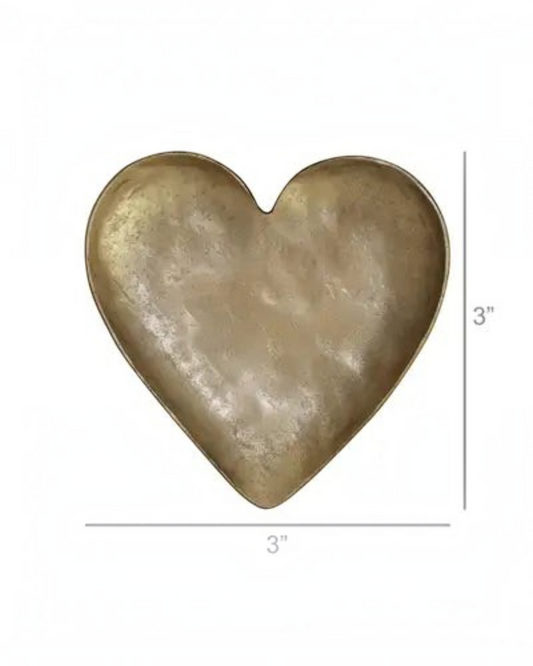 Birdie by Nina Liddle Design copper plated forged iron heart shaped tray for jewelry or coins