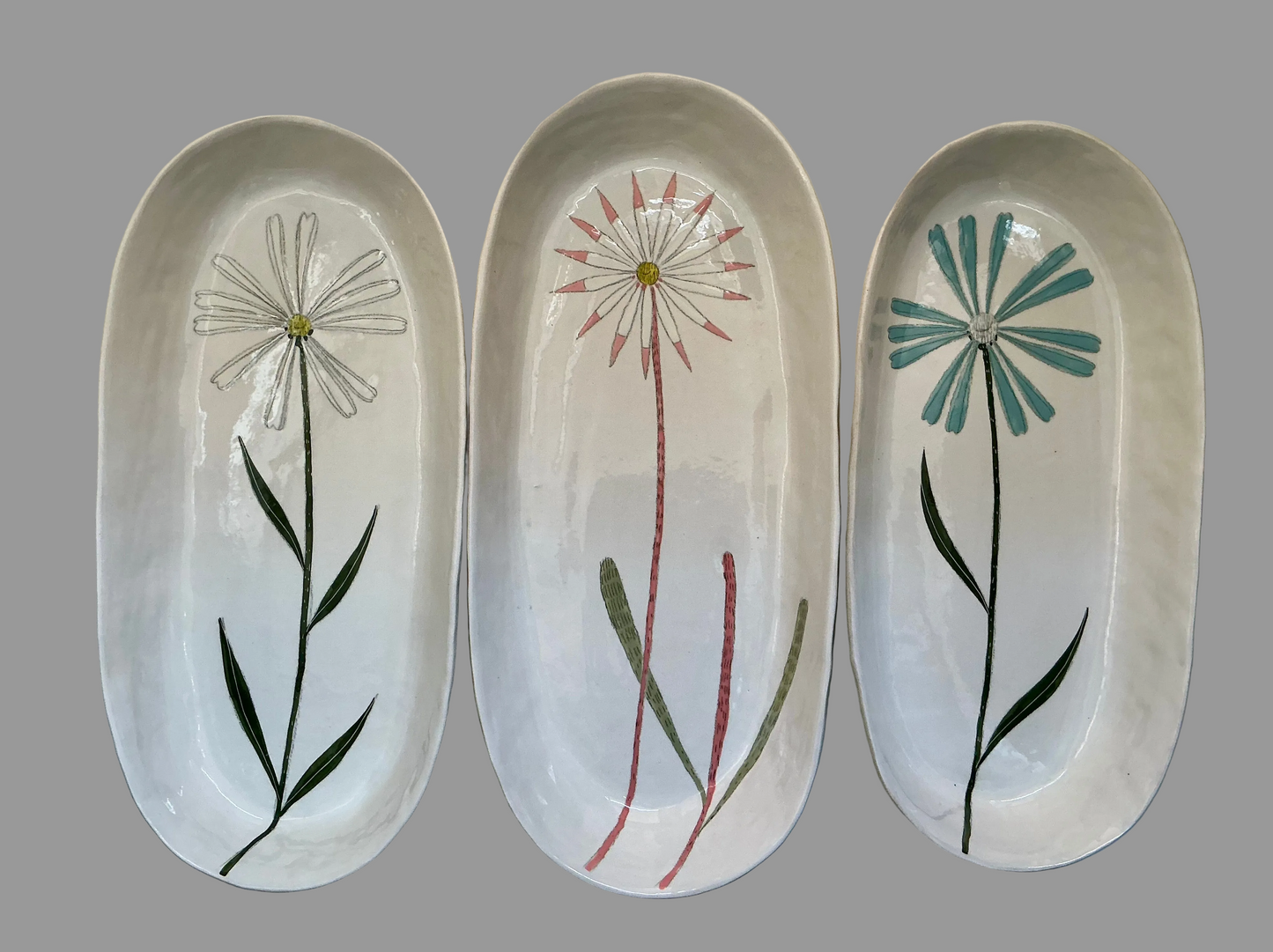 Large Oval Platter - African Daisy