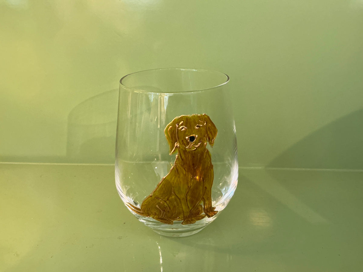 Hand-painted Dog Glasses