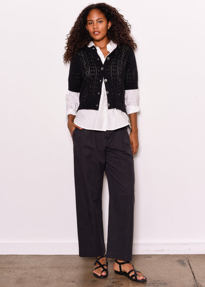Elle Cardigan In Pointelle