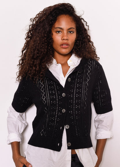 Elle Cardigan In Pointelle