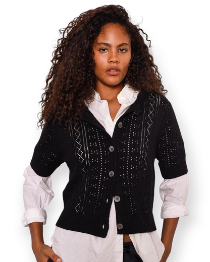 Elle Cardigan In Pointelle