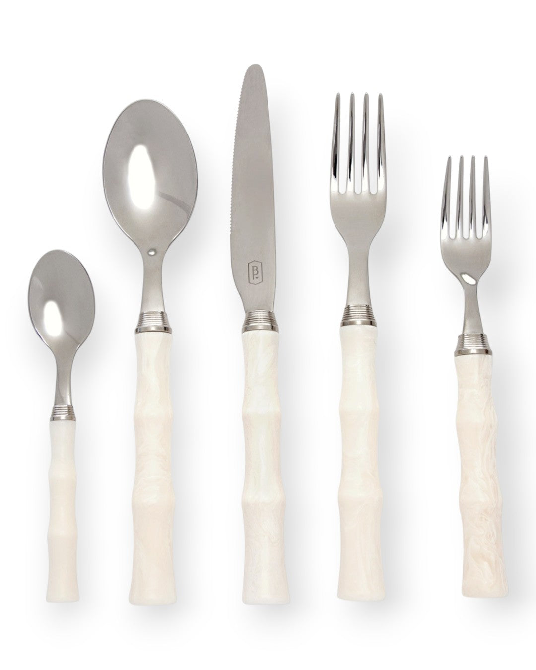 Montecito Ivory Acrylic Flatware 5 Piece Set