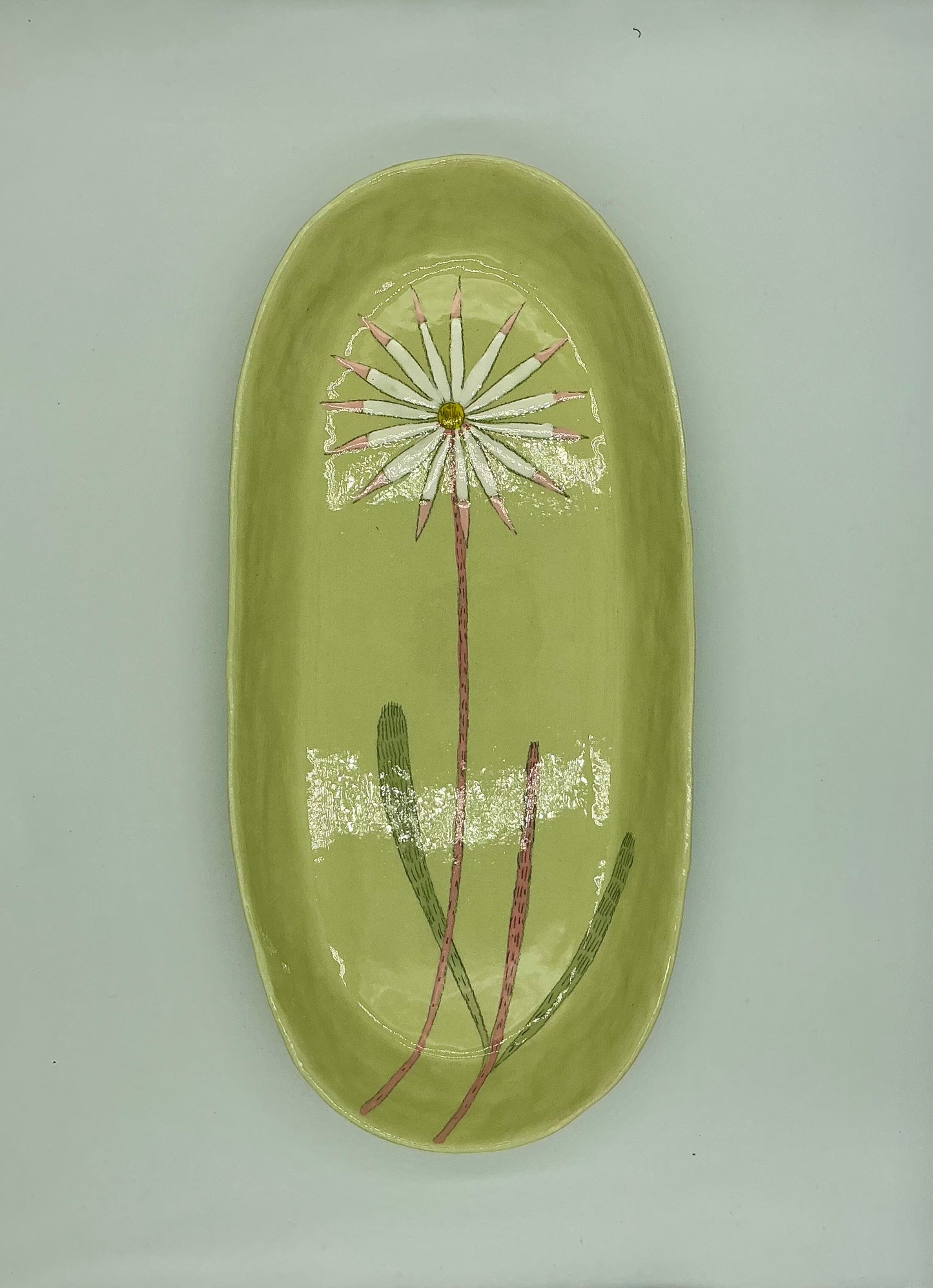 Large Oval Platter - African Daisy