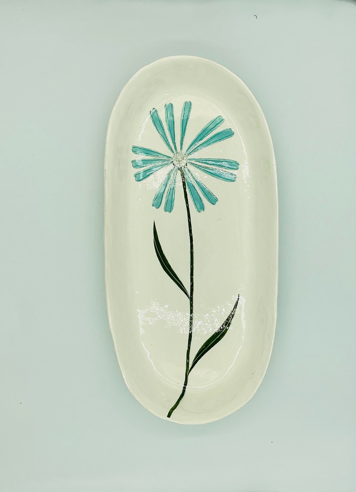 Large Oval Platter - African Daisy