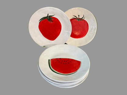Medium Fruit and Vegetable Plates - set of 6