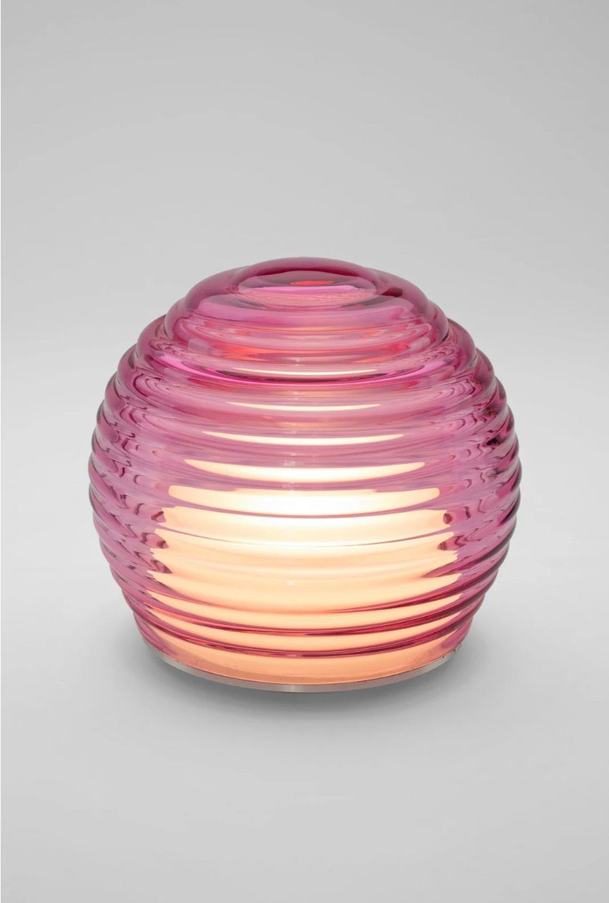 Curved Glass Portable Table Light
