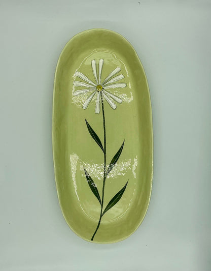 Large Oval Platter - African Daisy