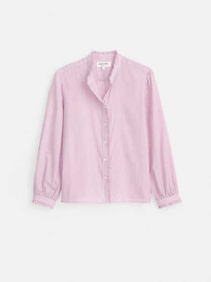 Chantilly Striped Ruffle Shirt