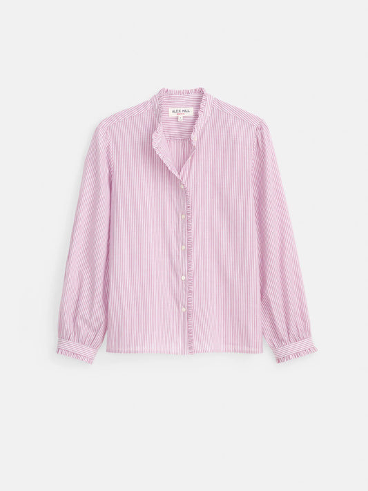 Chantilly Striped Ruffle Shirt