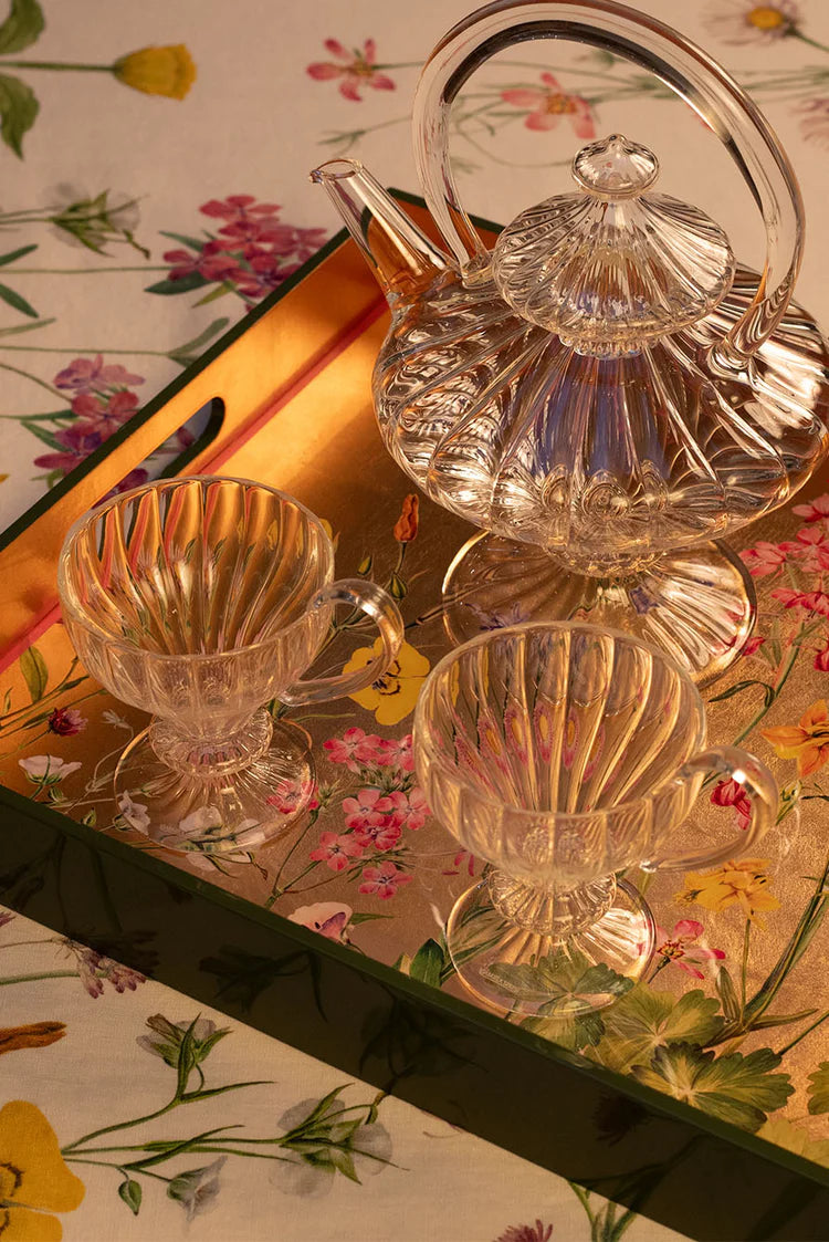 Gold Leaf Lacquered Tray “June”