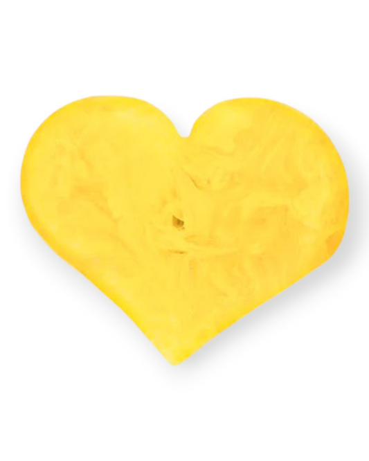 Birdie by Nina Liddle Design yellow heart-shaped resin napkin ring for a decorative table setting