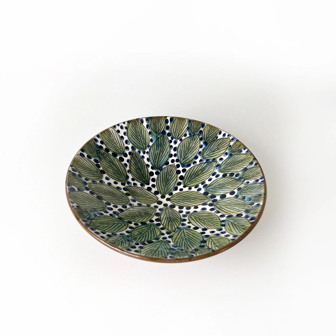 Aligned Leaves Ceramic Bowl