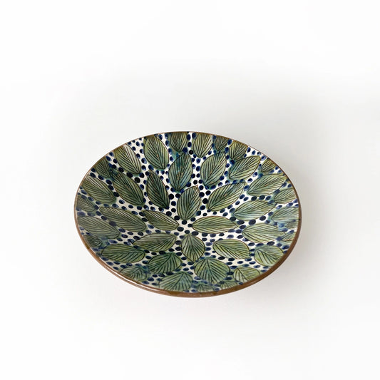 Aligned Leaves Ceramic Bowl