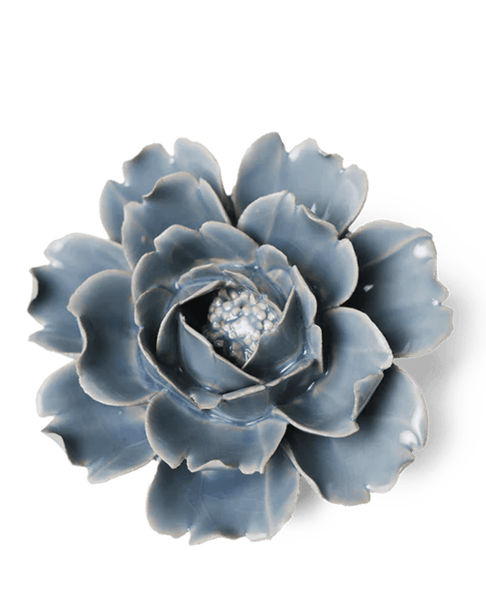 English Garden Ceramic Blue Rose Flower