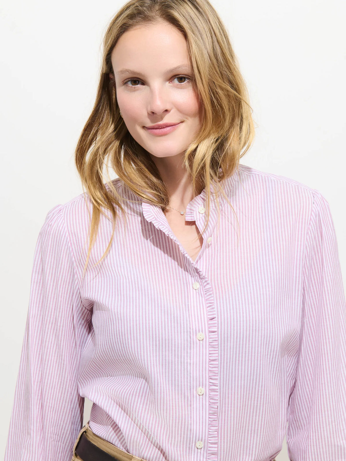 Chantilly Striped Ruffle Shirt