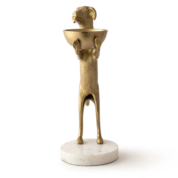 Standing Dog with a Bowl