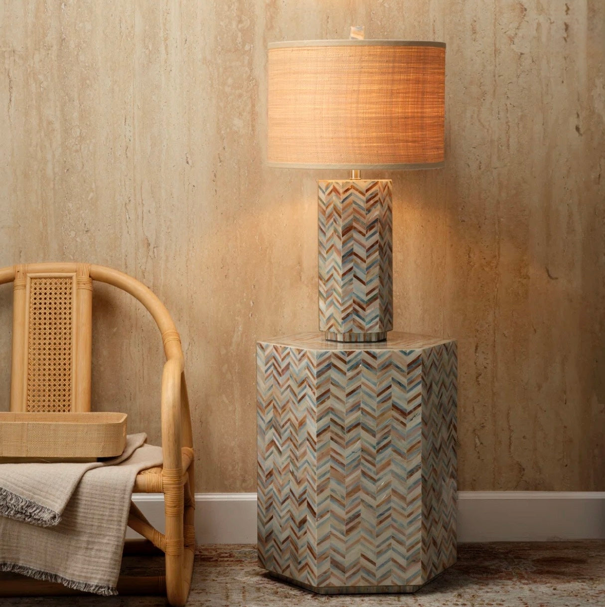 Medium Raffia Drum Shade